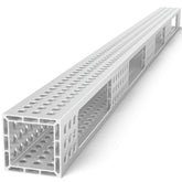 USAQ16014183.V: 6'x4" Aluminum U-Shape Profile with Full Grid Holes - Siegmund Welding Tables USA (An Official Division of Quantum Machinery)